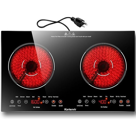 2 burner electric cooktop 110v