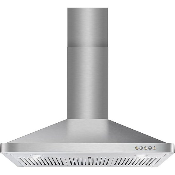 36 inch vista coll 380 cfm ducted wall mount led lights