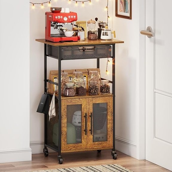 3 tier slim rolling cart