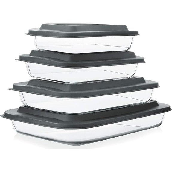 8 piece glass baking dish set