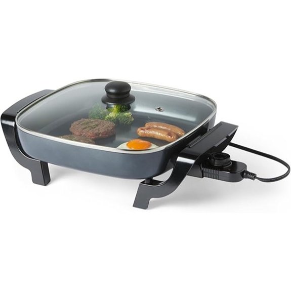 amazon basics electric skillet with lid