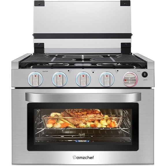 amzchef 17 inch 3 burner range