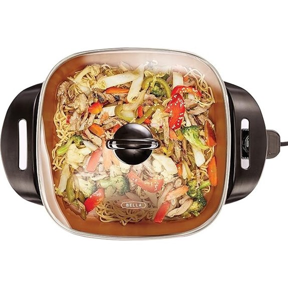 bella electric skillet 12 copper