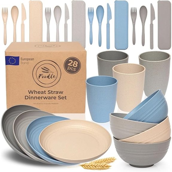 bpa free wheat straw dinnerware