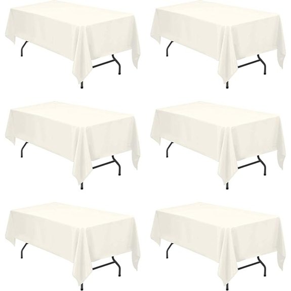 brillmax ivory tablecloths 6 pack