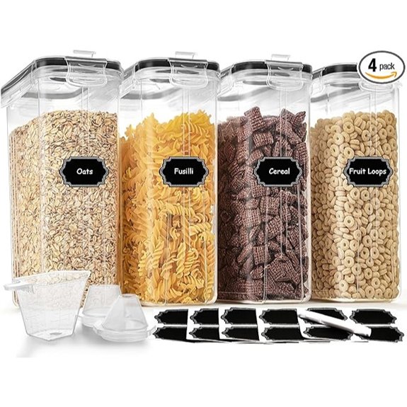 cereal storage four pack containers