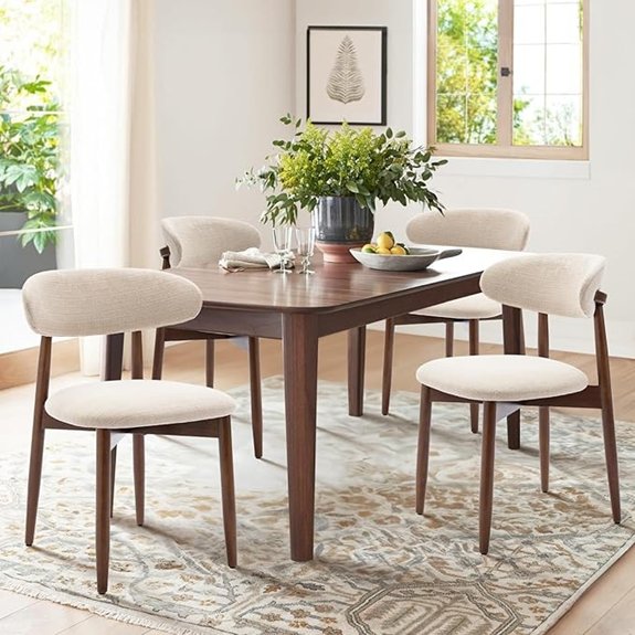 colamy beige wooden chairs