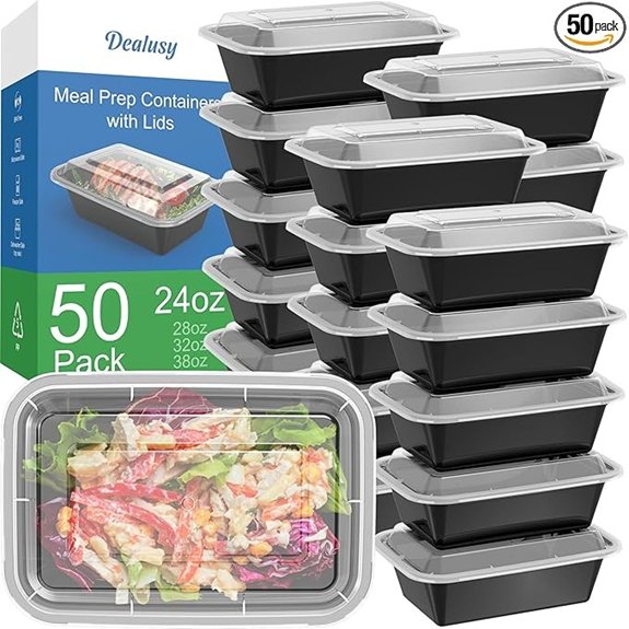 dealusy 24 oz meal prep containers