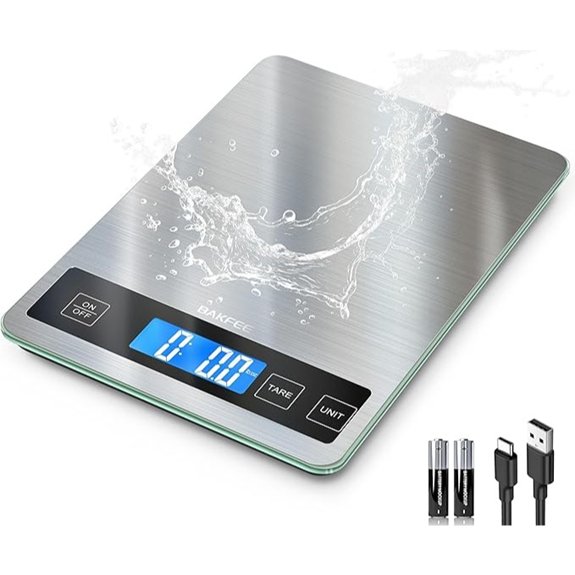 digital kitchen scale usb rechargeable