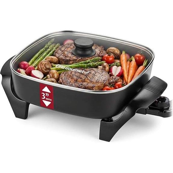 elite gourmet pfas free ceramic skillet