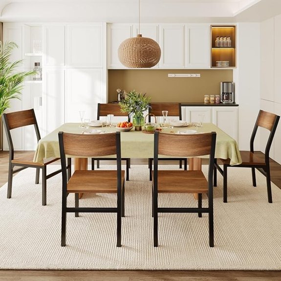 feonase walnut dining chairs 6
