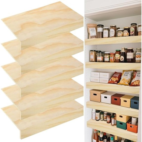 five piece wooden shelf covers