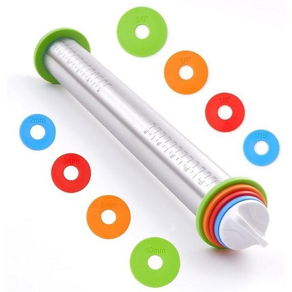 fulimax adjustable stainless steel rolling pin