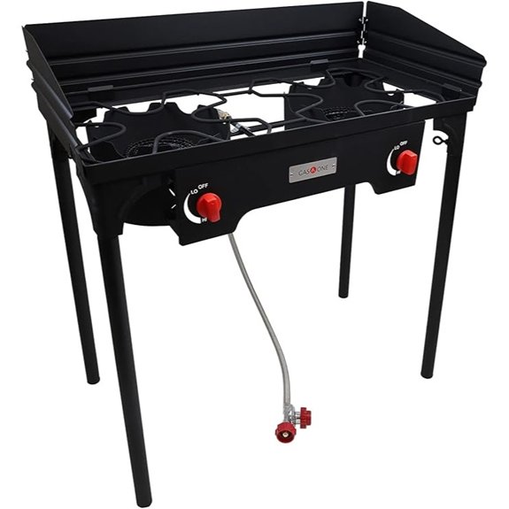 gas propane double burner stove