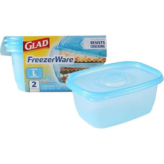 glad freezerware large food containers