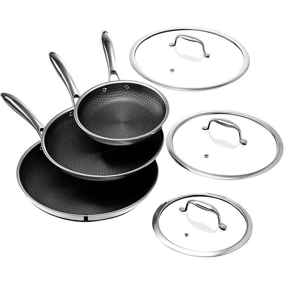 hexclad hybrid nonstick pan set