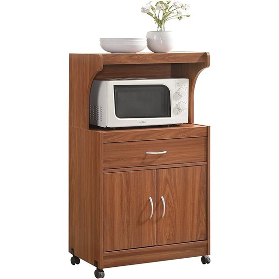 hodedah cherry kitchen cart