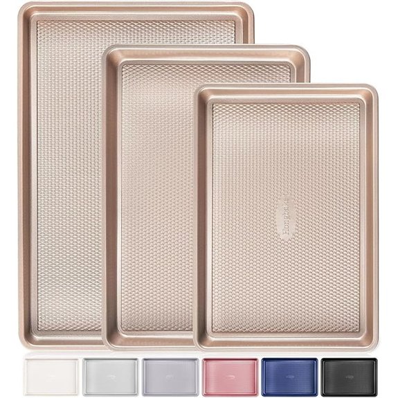hongbake nonstick baking sheet set