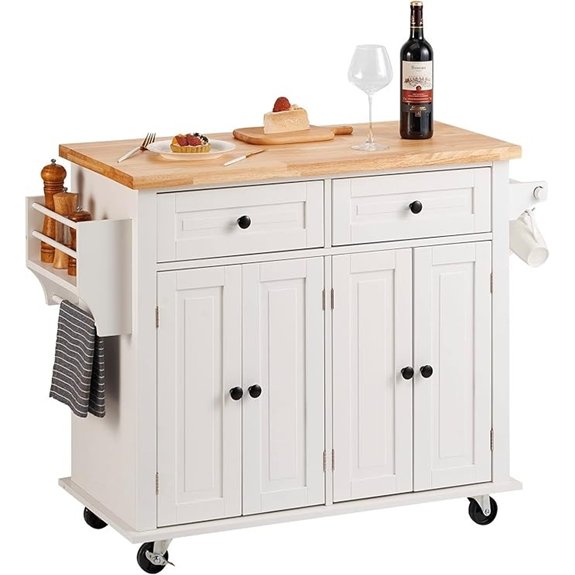 kitchen island cart with storage