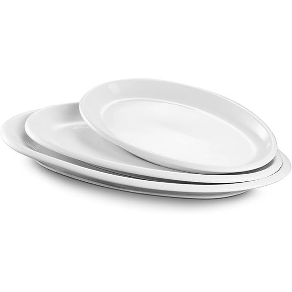 large oval serving platters set