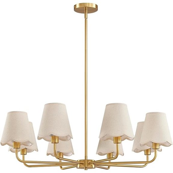 modern gold 8 light farmhouse chandelier