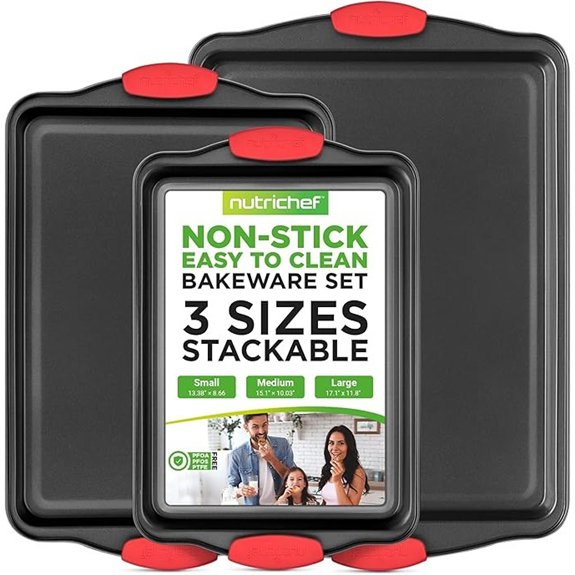 nutrichef 3 piece bakeware set 0g536