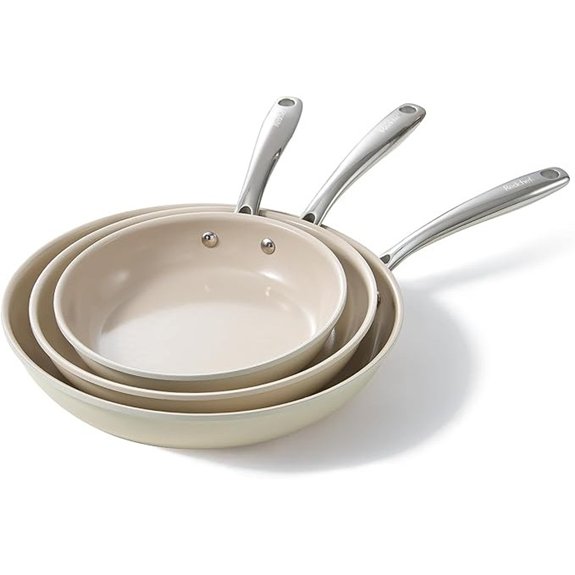 redchef 3 piece ceramic frying pan set