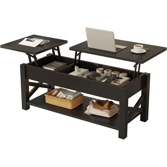 rolanstar lift top table black