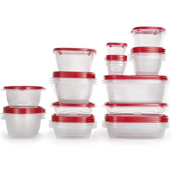 rubbermaid 26 piece clear set