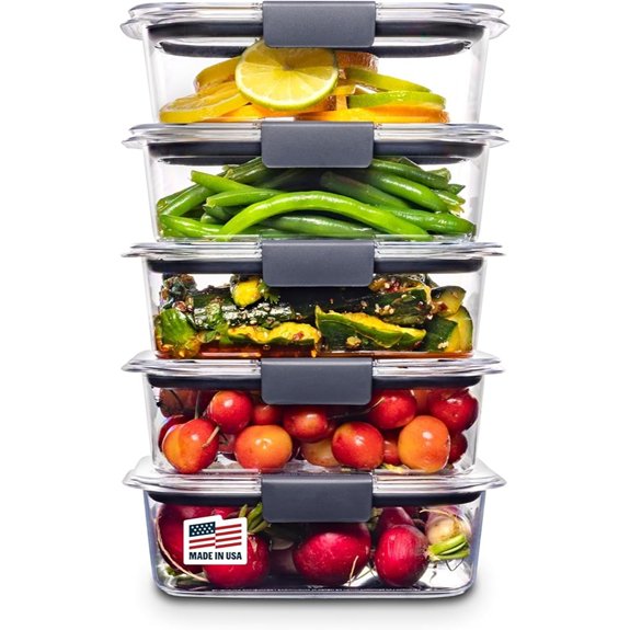rubbermaid brilliance 5 pack containers