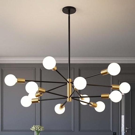 ruiyey 12 light sputnik chandelier