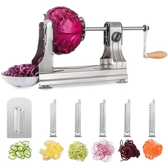 six blade vegetable spiralizer slicer