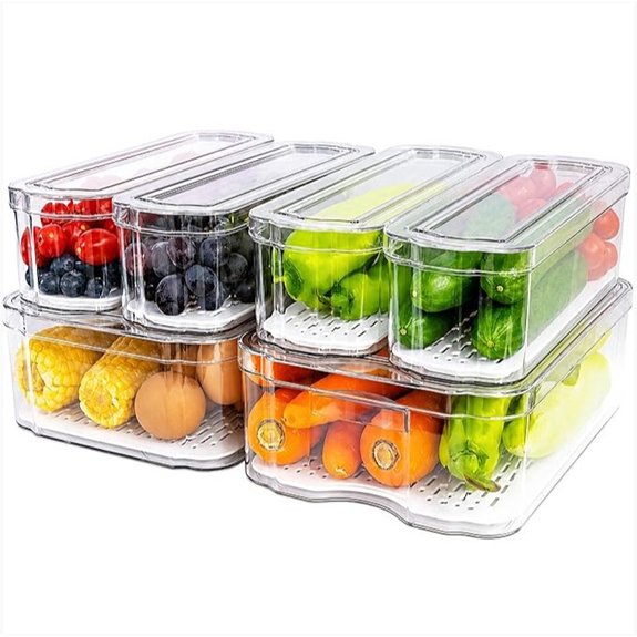 six pack fridge organizer bins