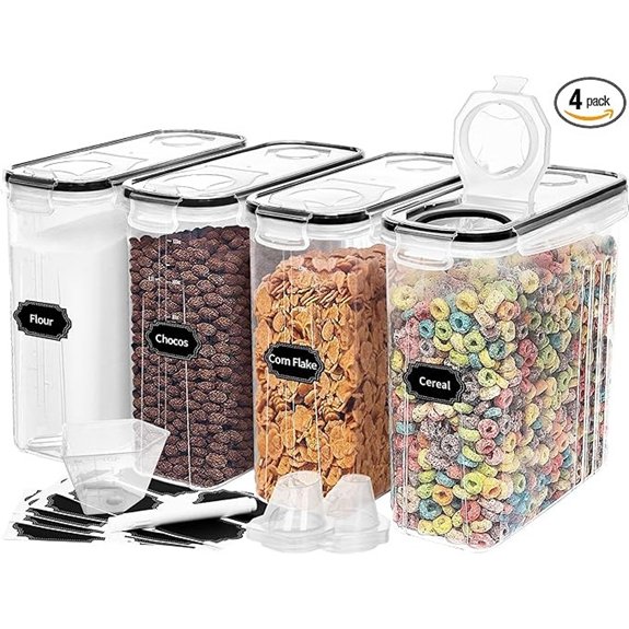 skroam airtight cereal containers