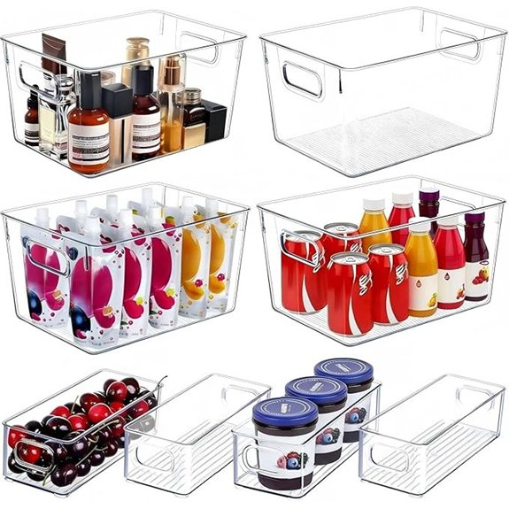 skteet 8 count clear bins