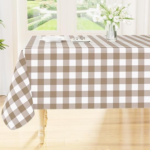 smiry waterproof buffalo plaid tablecloth