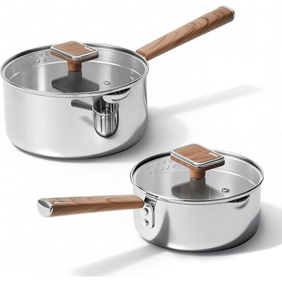 stainless steel saucepan set