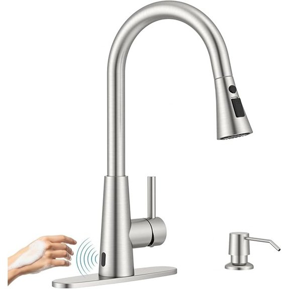 touchless faucet with soap dispenser