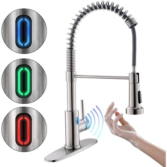 touchless kitchen faucet with sprayer