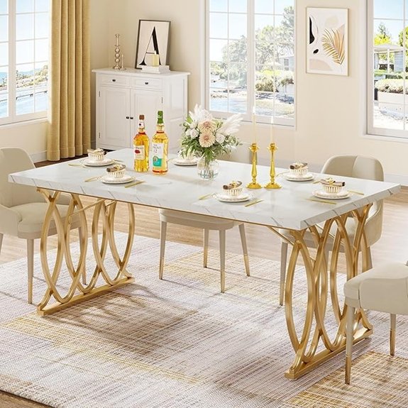 tribesigns faux marble table