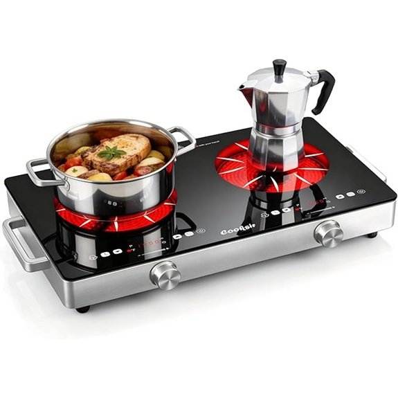 two burner electric cooktop 24 inch 110v portable