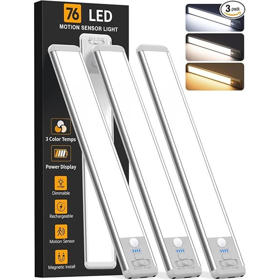 under cabinet wireless motion sensor light 3 pack