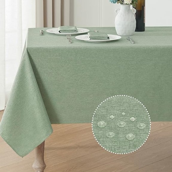 veblandy sage green tablecloth