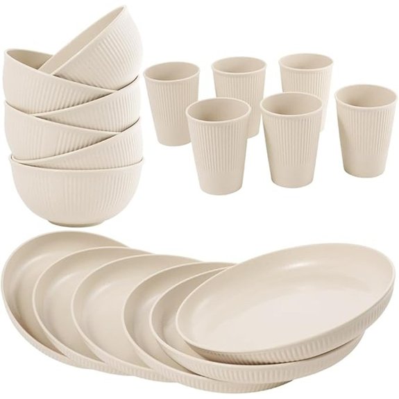 wheat straw dinnerware set