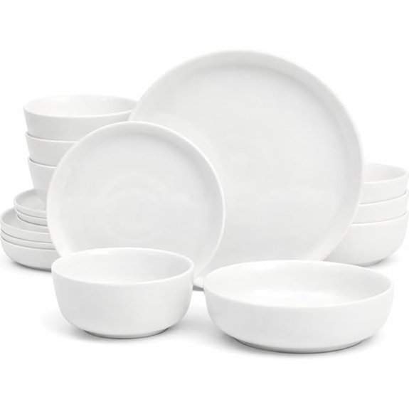 white porcelain dinnerware set